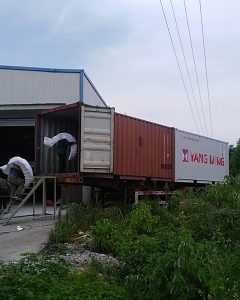 A container of car fender liner